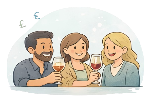 Friends celebrating together